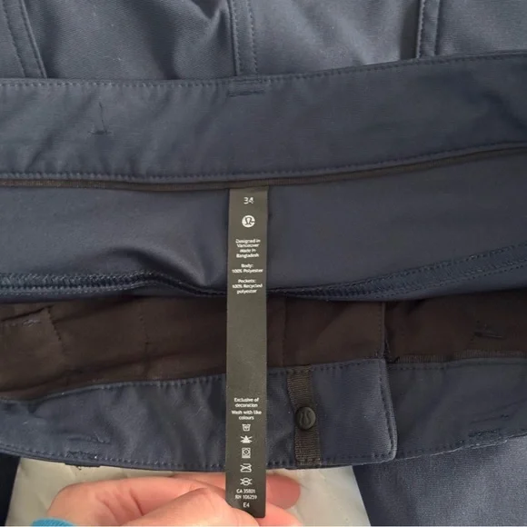 Lululemon ABC Pant Slim Warpstreme True Navy 34x33 - Picture 8 of 15